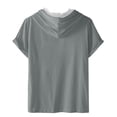 thumbnail image 2 of Pantalones Cortos Casuales para Hombre Impresión Digital Pullover Camiseta con Capucha Deportiva de Fitness, Blusa de Cuello Redondo de Poliéster para Al Aire Libre, Diaria Y Toda la Temporada, 2 of 4