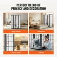 thumbnail image 6 of KFFKFF Partition Screen, Quadruple Panel Oriental Divider, Wooden Foldable Privacy Barrier Indoor, Oriental Movable Decorative Separators, Suitable for Living Space, Workspace, 6 of 9