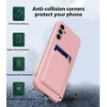 thumbnail image 2 of Compatible with Samsung A14 5g Case Silicone with Card Holder Black, for Samsung Galaxy A14 5g Phone Case Silicone Liquid Shockproof Protective Slim Cover (Pink), 2 of 13