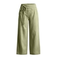 thumbnail image 4 of Gunia Capris Pants For Women Effortless Casual Wide Leg Cropped Pants For With Pockets – Soft Solid Knit Everyday Comfort Summer Pants, 4 of 4