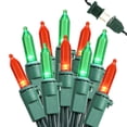 thumbnail image 1 of Cadena de luces Brizled de 33 pies, 100 LED, rojo y verde, 120 V, 1 of 7