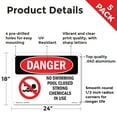 thumbnail image 2 of No Swimming Pool Closed Chemicals In Use OSHA Danger Aluminum Sign 24 Inch x 18 Inch - 5 Pack, 2 of 8