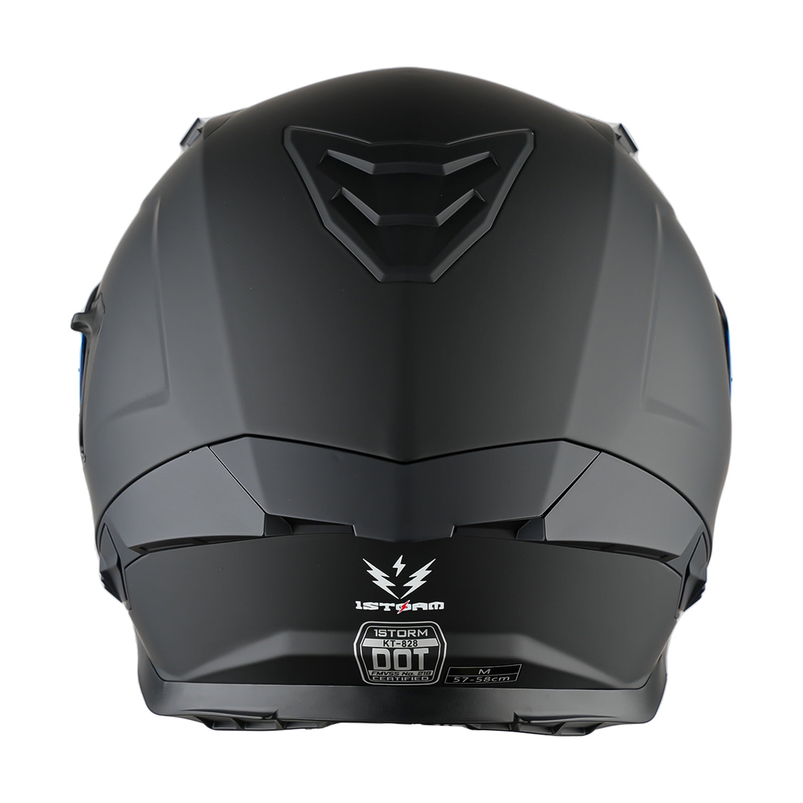 1Storm Motorcycle Full Face Helmet for Adults Men and Women Street Bike Racing Helmet DOT Approved with one Extra Clear Shield: KT828 Matt Black