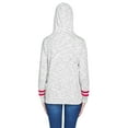 thumbnail image 3 of J America Ladies' Melange Scuba Neck Sweatshirt - JA8674, 3 of 4