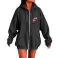 thumbnail image 4 of Gsakboxl Sweatshirt for Women Football Embroidery Full Zip Up Long Sleeve Hooded Sweatshirt, Casual Outer Hood Jacket For Football Lovers Fall Daily Wear, 4 of 8