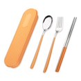 thumbnail image 2 of Ensembles de Vaisselle en Acier Inoxydable Réutilisables pour Étudiants Design Simple Accessoires de Voyage pour Pique-Niques Réunions de Famille, 2 of 10