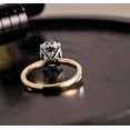 thumbnail image 3 of Jewelerix 14K Plated Rose Gold Ring Oval Cut Hidden Halo Moissanite Diamond Engagement Ring 1.50 CT Perfect for Mother's Day Gift, 3 of 5