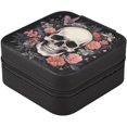 thumbnail image 2 of Coolnut Skull Travel Jewelry Case,Portable Small Jewelry Box, Necklace Earrings Travel Jewelry PU Leather Box,Christmas Gift for Women Girl Women Gifts, 2 of 7