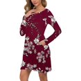 thumbnail image 4 of Vestidos casuales de manga larga con bolsillos para mujer Xemadio LRWJ1046-71, 4 of 5
