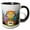 Black/White, variant on 3drose, Funny Cute Colorful Abstract Tigers Roasting Marshmallows Camping, 15oz Mug