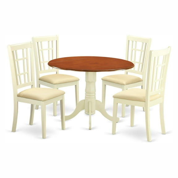DLNI5-BMK-C 5 Pc dinette set for 4-Dining Table and 4 dinette Chairs