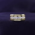 thumbnail image 2 of AFFY 0.50CT Moissanite Diamond Milgrain Wedding Band Ring For Men & Women 14K Yellow Gold over Silver-4.5, 2 of 6