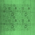 thumbnail image 1 of Ahgly Company Machine Washable Indoor Square Oriental Emerald Green Industrial Area Rugs, 6' Square, 1 of 4