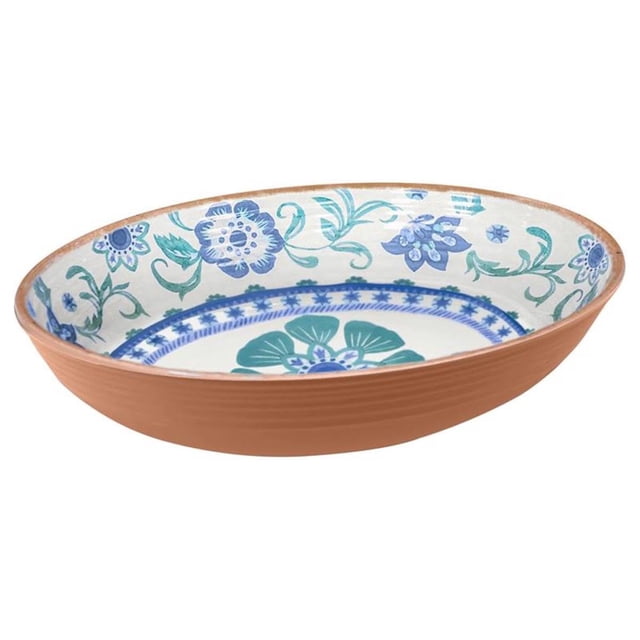 Tazón para servir TarHong de melamina Rio Turquesa, 91 oz