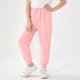 thumbnail image 3 of Pantalones largos para niños, de color liso, con cintura elástica, para niños de talla mediana y grande, informales y cómodos, de poliéster., 3 of 5