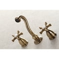 thumbnail image 3 of Kingston Brass KS3023NX Hamilton Two-Handle Wall Mount Roman Tub Faucet, Antique Brass, 3 of 7