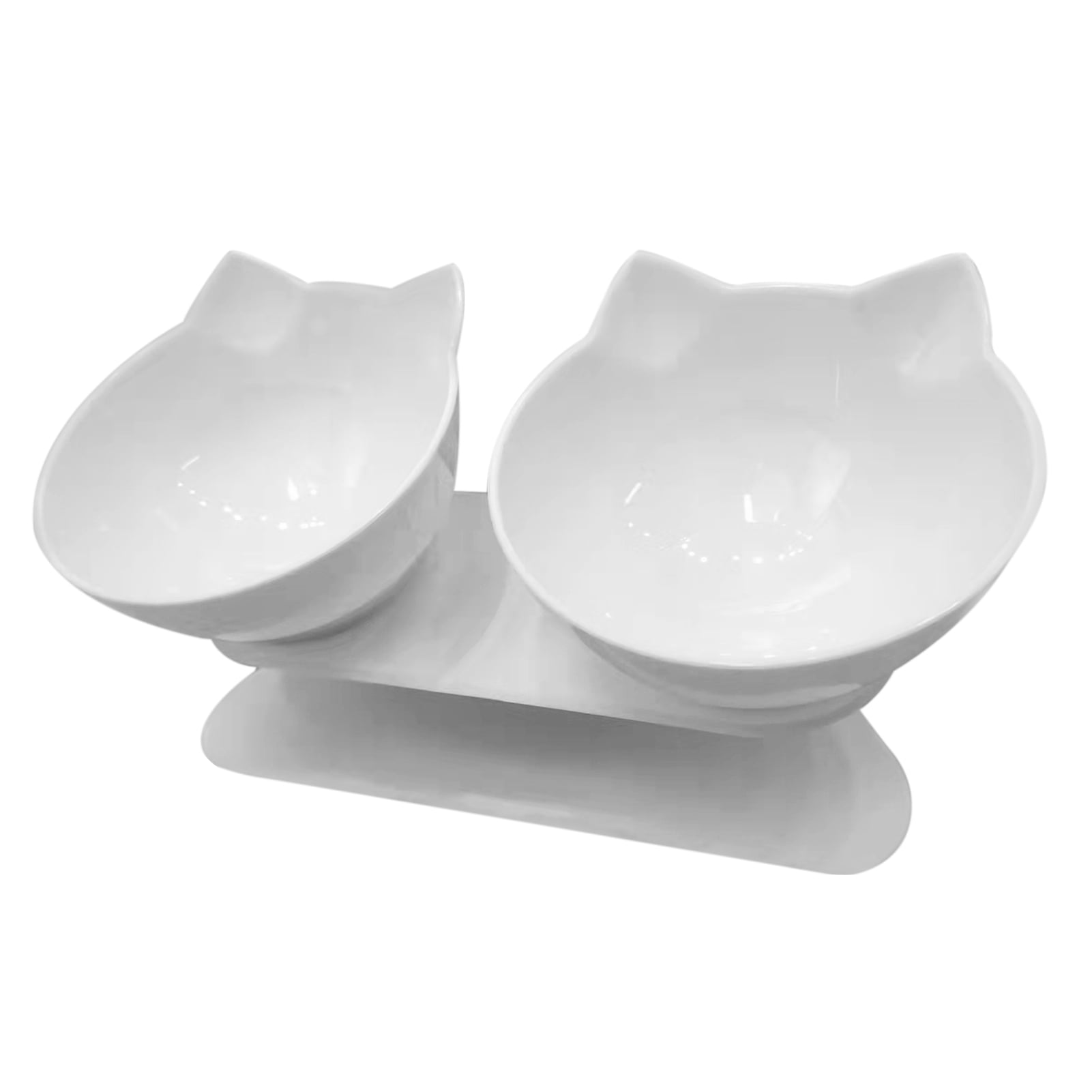 Cats Food Bowl Pet Feeding 15° Tilted Basic Bowl Detachable Food Containers Raised with Stand