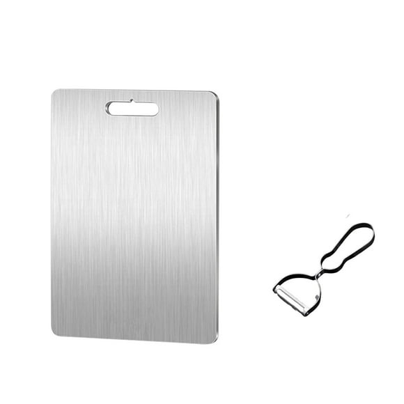 Flash Sale! Stainless Steel Cutting Board - 304 Food-Grade Chopping Board for Meat, Fruits, and Vegetables, Dishwasher Safe and Hangable