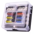 thumbnail image 1 of Bloque de fusibles de 6 vías Fusible de cuchilla de 12 V Soporte de caja de fusibles impermeable ATC/ATO de 6 circuitos con indicador LED Cubierta impermeable para vehículos automotrices de 12 V/24 V,, 1 of 1