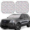 thumbnail image 6 of Kdxio Lighthouse And Beacon Print 2-Piece Sun Shade Front Windshield - Foldable Car Front Window Sunshades for Most Sedans SUV Truck, 6 of 6