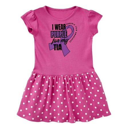 

Inktastic Chronic Pain I Wear Purple For My Tia Gift Baby Girl Dress