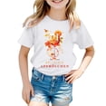 thumbnail image 1 of T-Shirts pour Filles Mode Manches Courtes pour Filles Vêtements d'Été pour Tout-Petits Col Rond Hauts pour Filles 5-6 Ans Vêtements Mignons pour Filles, 1 of 4