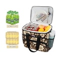 thumbnail image 2 of FORMRS Insulated Cooler Bag 24 Cans Capacity Soft Leakproof Lunch Box with Side Pockets, Brown Floral, 2 of 7