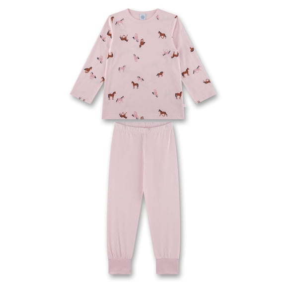 Sanetta Pijama niña - largo, niños, pijama, algodón, motivo Rosa 116