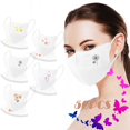 thumbnail image 2 of Dsscvnef 50PCS Adults Daily Beautiful Batterfly Rose Flower Prints 3 Layer Disposable Face, 2 of 9