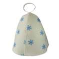 thumbnail image 1 of Graflsoa Quick-Dry Felt Sauna Shower Cap with Snowflake Design for Moisture Absorption and Eye Protection, 1 of 7