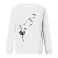 thumbnail image 4 of Hauts à Manches Longues pour Femmes Mode Décontractée Col Rond Imprimé Chandail en Molleton Blouse Manches Longues pour Femmes, 4 of 4