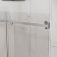 thumbnail image 5 of Frameless Shower Door, 48" W x 72" H Sleek Silent Sliding Glass Door, 1/4" (6mm) Thick Tempered Clear Glass with Easy-clean Coating, Heavy-Duty 304 Stainless Steel, Chrome, 5 of 8
