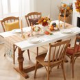 thumbnail image 3 of Fall Blue Pink Pumpkins Table Runner - 90 Inch Long Thanksgiving Harvest Brown Plaid Cotton and Linen Blended Dress Scarves Farmhouse Table Runner for Kitchen Dining, Coffee Table, 13" x 90", 3 of 8