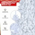 thumbnail image 6 of 7ft Pre-lit White Christmas Tree with 500 Cool LEDs & Remote, 1346 PVC Branches, Automatic Structure - Modern Holiday Centerpiece, 6 of 6