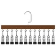 thumbnail image 2 of Wooden Leggings Hanger Closet Organizer with 12 Clips Legging Organizer for Closet Hanging Space Saving Hanging Pants Organizer Clothes Hangers Pants Hat Scarf for Jeans Skirts Socks(B), 2 of 9
