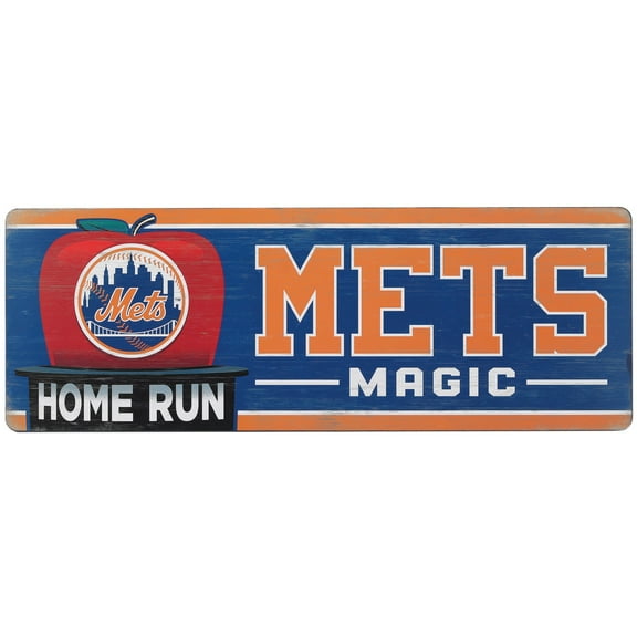 New York Mets 10" x 28" Traditions Wood Sign