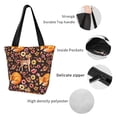 thumbnail image 4 of Pofeuu Woodland Creatures Floral Print Women Fashion Shoulder Handbags Top Handle Satchel Bags Tote Shoulder Shopping Bag Stylish Canvas Tote Bag, 4 of 6