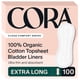 thumbnail image 1 of Protectores para pérdidas de orina Cora de algodón orgánico extra largos, paquete de 100, 1 of 8