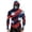 Blue, variant on 4th of July Patriotic Fishing Hoodie with Integrated Face Mask, UPF 50+ UV Sunscreen Long Sleeve Rash Guard for Outdoor Hiking and Running