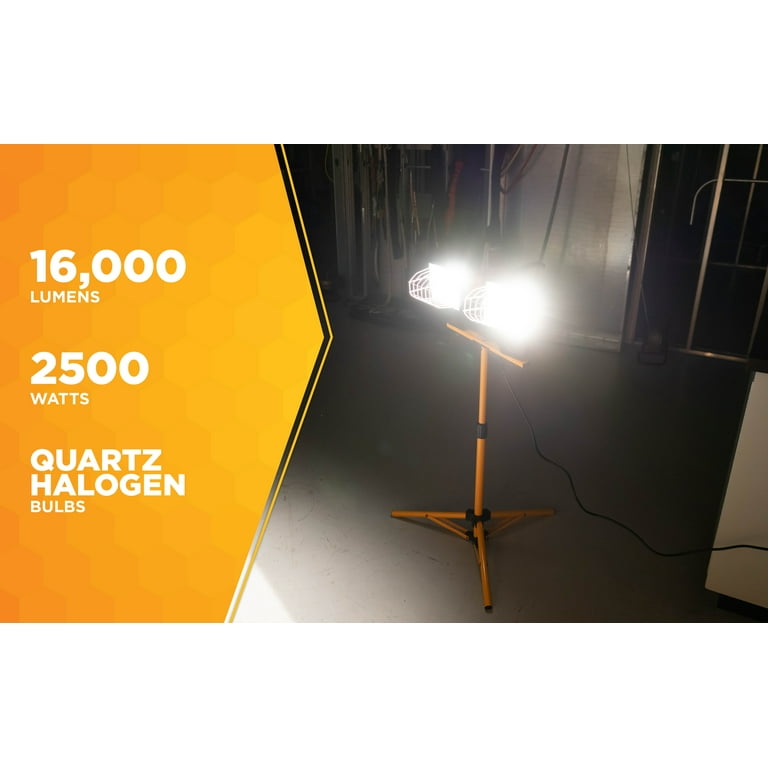 Woods L13 Two 500 Watt Yellow Portable Halogen Work Light