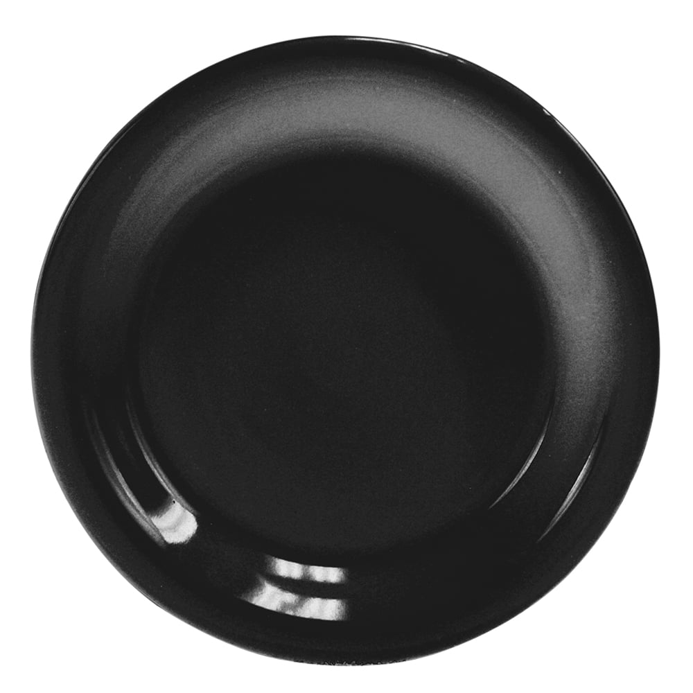 Home Basics 10.5" Ceramic Dinner Plate, Black