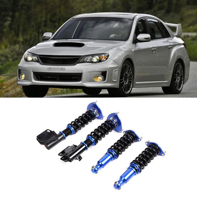 Suspensión de automóvil, kit de suspensión de automóvil con puntal amortiguador de 4 piezas, kit de reducción de suspensión coilover, claridad notable