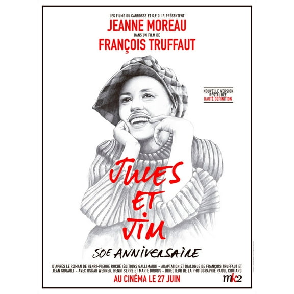 Jules Et Jim Movie Poster Jules And Jim Mini poster 11inx17in in Mail/storage/gift tube 11x17 poster