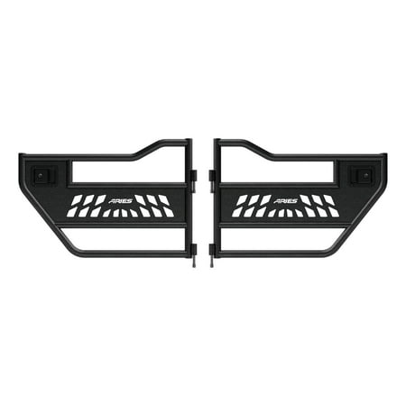 ARIES 2500200 Black Aluminum Rear Jeep Wrangler JL, Gladiator Tube Half Doors Fits select: 2018-2019,2021 JEEP WRANGLER UNLIMITED