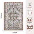thumbnail image 5 of 5'x7' Area Rugs for Living Room Washable, Large Vintage Boho Non Slip Rug- Oriental Traditional Farmhouse Carpet for Bedrooms Dining Room, Living Room, Office, Home Decor, 5 of 10