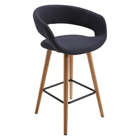 Vogue Furniture Direct Contemporary Fabric Seating Bar Stool With Vogue Furniture Direct Contemporary Fabric Seating Bar Stool With Wooden Legs Dark Grey