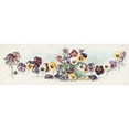 thumbnail image 2 of A. Heinmuller 18x8 Black Ornate Wood Framed Double Matted Museum Art Print Titled - Bouquet of Pansies in Glass Vase (1905), 2 of 5