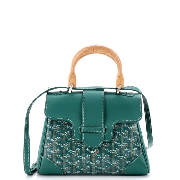 Pre-Owned Structured Saigon Top Handle Bag Coated Canvas with Leather Mini By Rebag