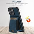 thumbnail image 7 of ELEHOLD Case for iPhone 13 Pro, 2 in 1 Detachable Magnetic Wallet Case with Card Holder & Kickstand,Blue, 7 of 7