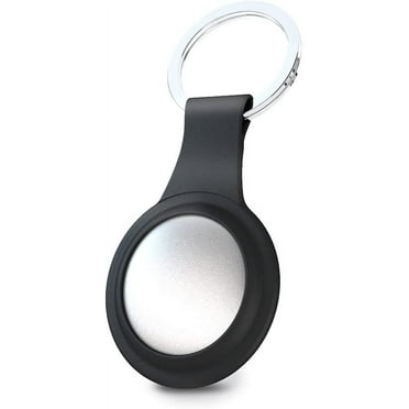 Airtag Case, Airtag Keychain ,Apple Airtags Holder, Full Protection Airtag Holder Accessories...(1Pack Black)